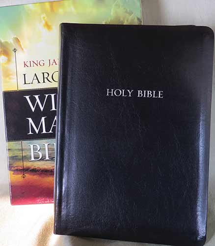 Large Print, Wide Margin KJV Bible Black