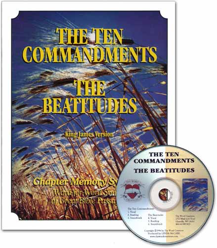 Chapter Memory System Book & CD - 10 Commandments/Beatitudes [KJ